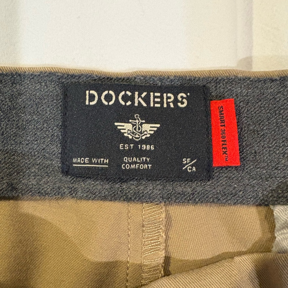 Dockers Tan Chinos Classic Straight-Leg Pants - Picture 2 of 5
